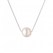 Colier perla naturala roz pudra cu lantisor argint DiAmanti MS21257P-G